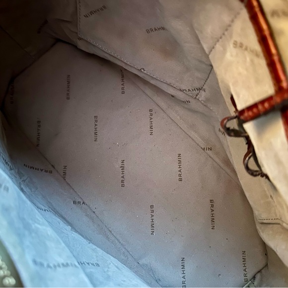 Brahmin Asher Croc Embossed Leather Tote - Picture 4 of 5